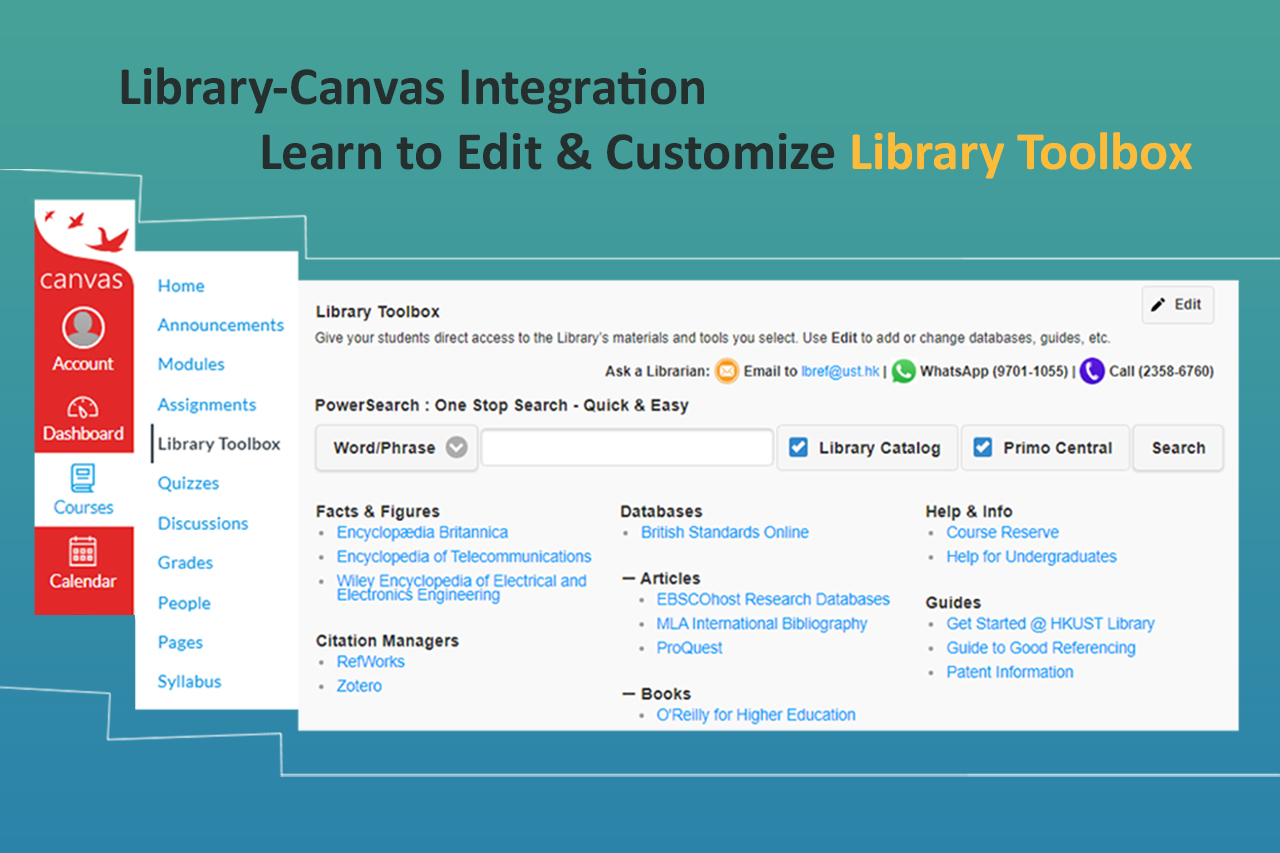 Library-Canvas Integration: Learn to Edit & Customize Library Toolbox