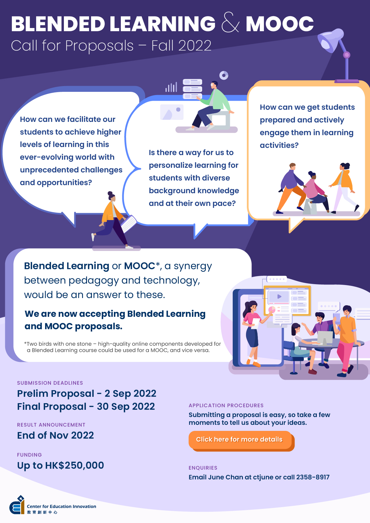 Blended Learning & MOOC Call For Proposals | FALL 2022